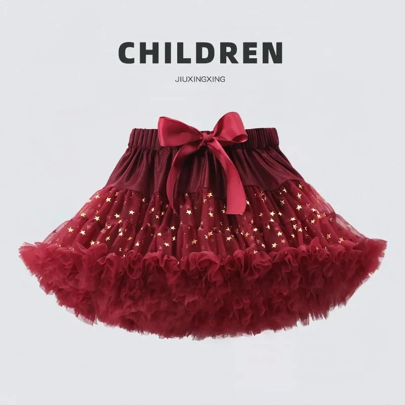 Solid Fluffy Tulle Tutu Skirt