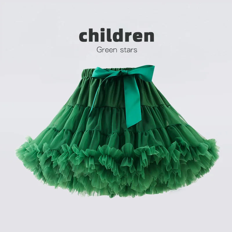 Solid Fluffy Tulle Tutu Skirt