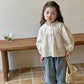 Spring Autumn Kids Lace Wide Leg Pants