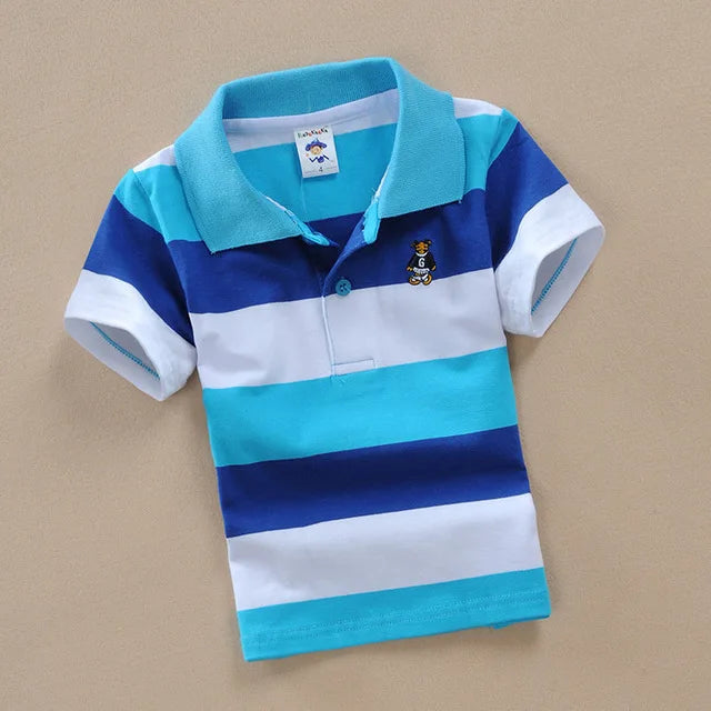 Stripes Short Sleeve Polo Shirt