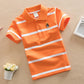 Stripes Short Sleeve Polo Shirt