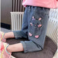 Cartoon Elastic Waist Jeans