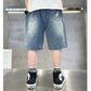 Ripped Denim Shorts