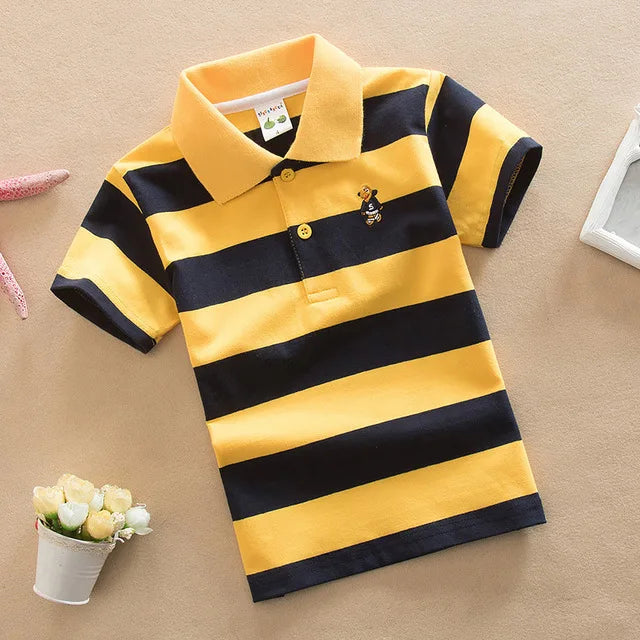 Stripes Short Sleeve Polo Shirt