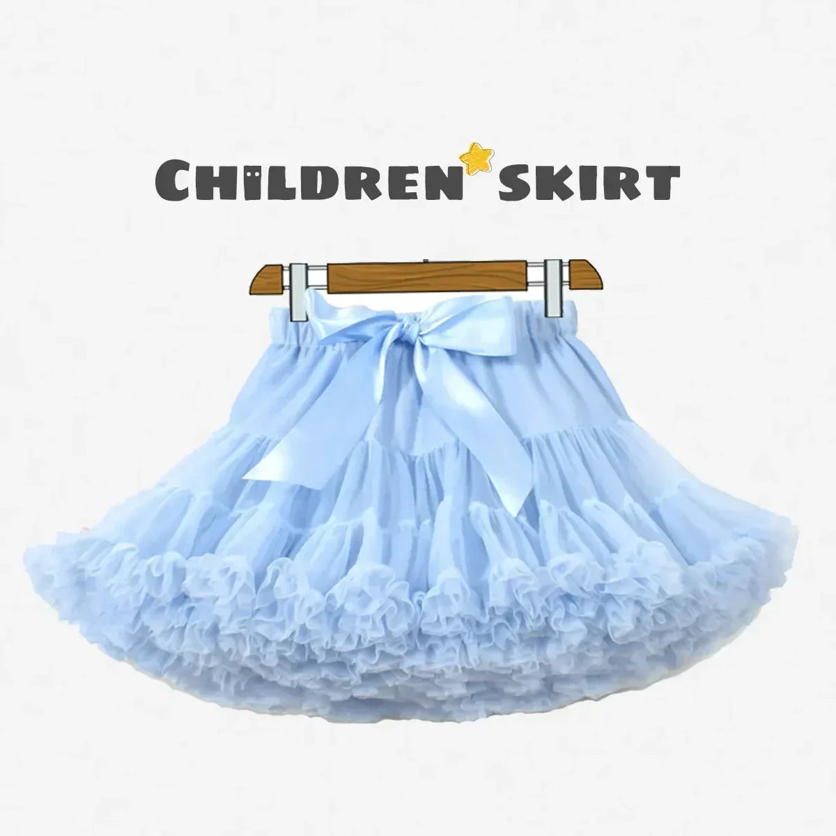 Solid Fluffy Tulle Tutu Skirt