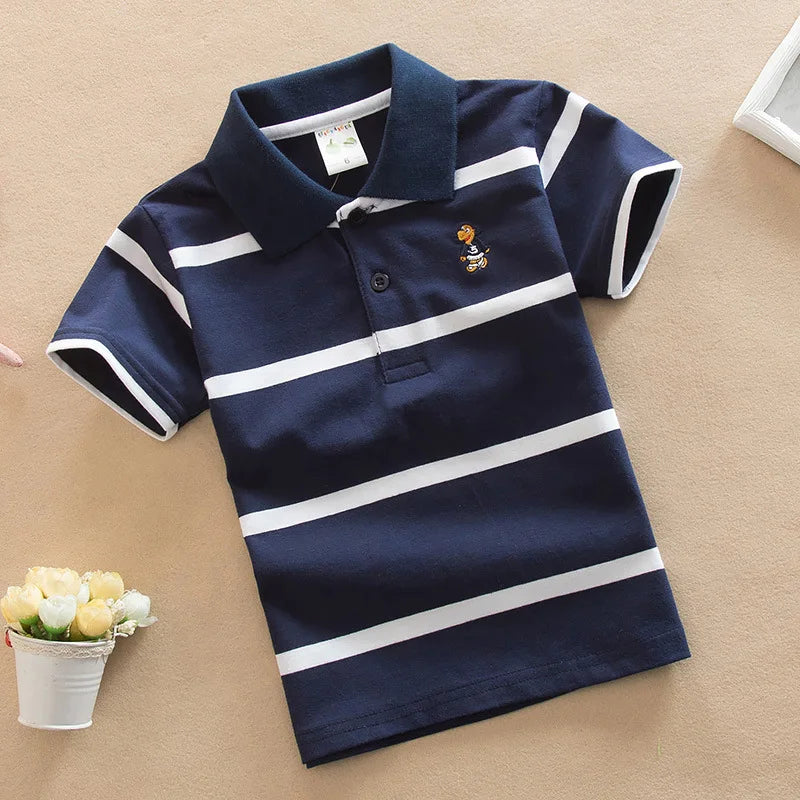 Stripes Short Sleeve Polo Shirt