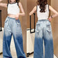 High Waist Dyed Gradient Wide Leg  Jeans